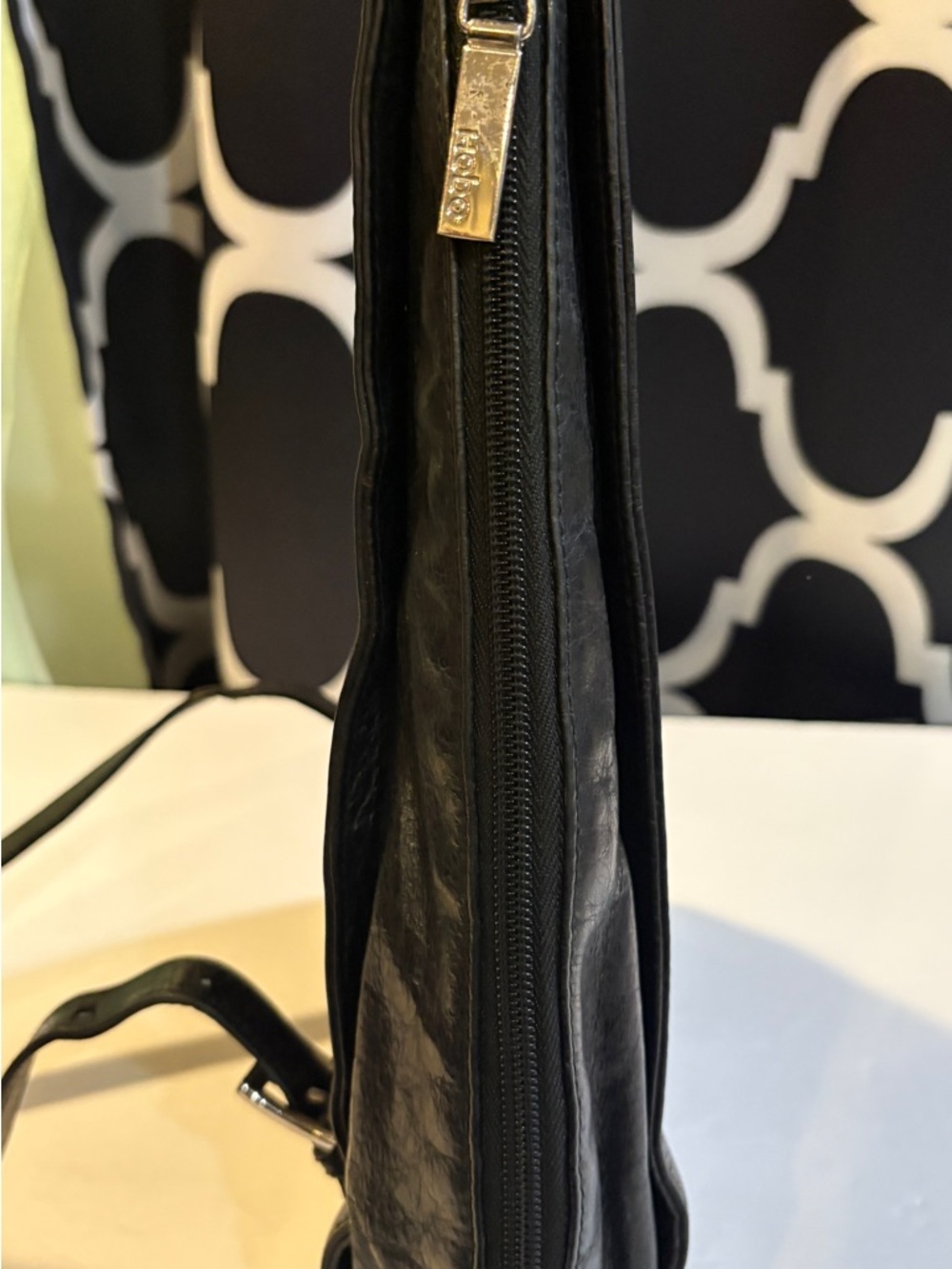 HOBO Black Leather Backpack Slouchy Vintage Style. - Picture 3 of 8